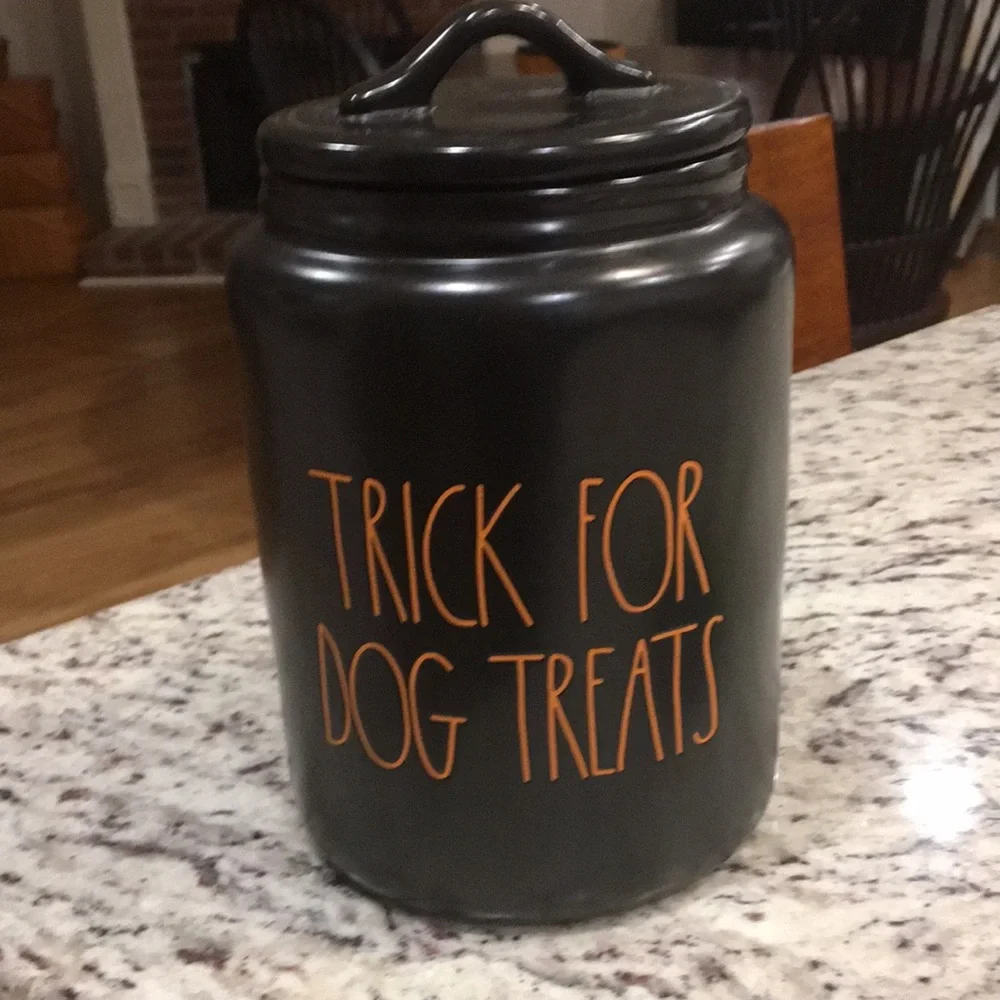 Rae Dunn Trick for dog treats canister